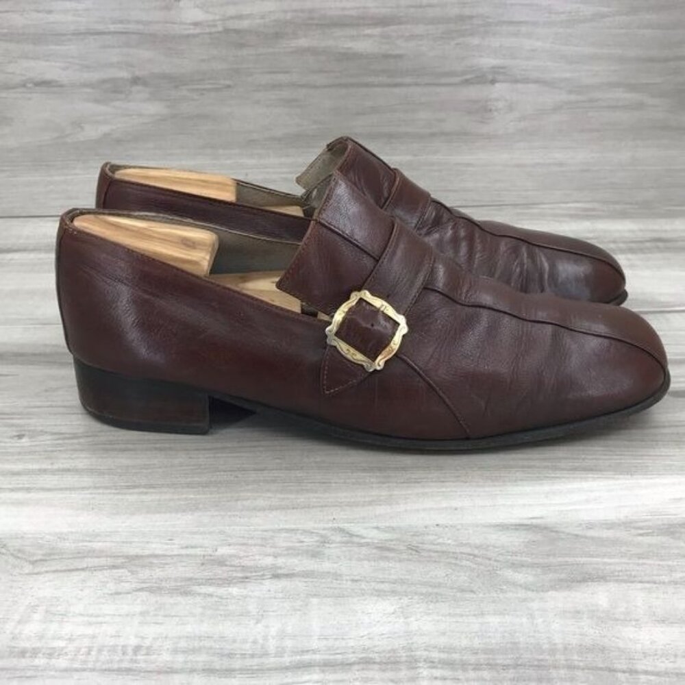 Stuart McGuire Loafers Men's 10.5 D Brown Leather Slip On Shoes